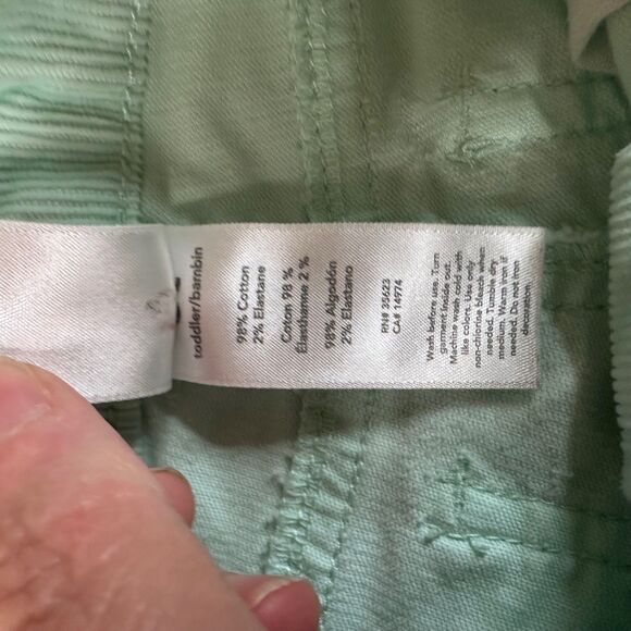 Carter’s 5T Girls Corduroy Pants Aqua Blue Stretch Cotton - Picture 4 of 5